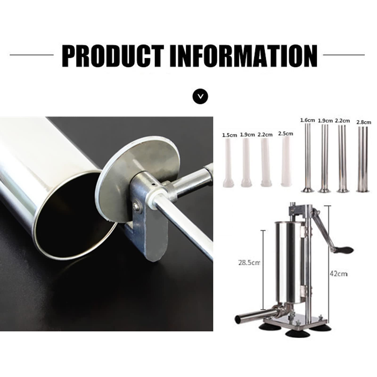 Amazon｜手動垂直ソーセージスタッファー、3Lステンレススチールミート